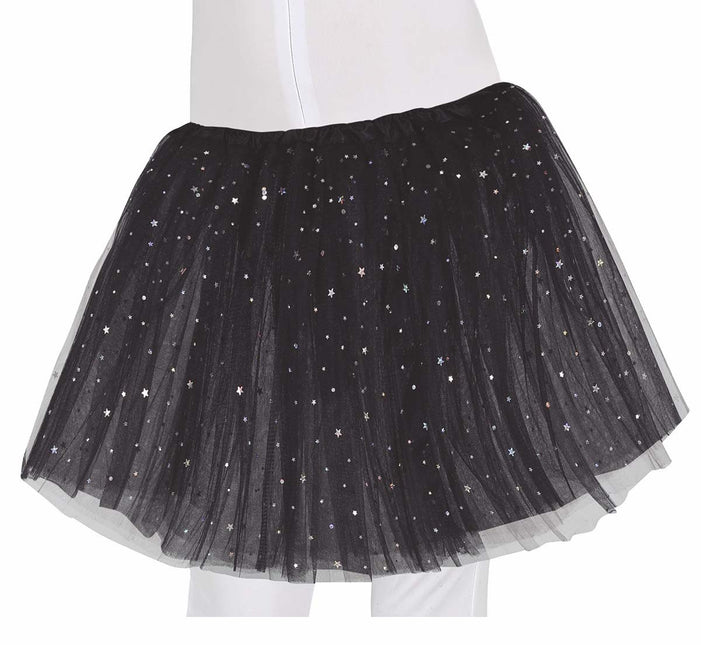 Tutu noir étoiles 30cm