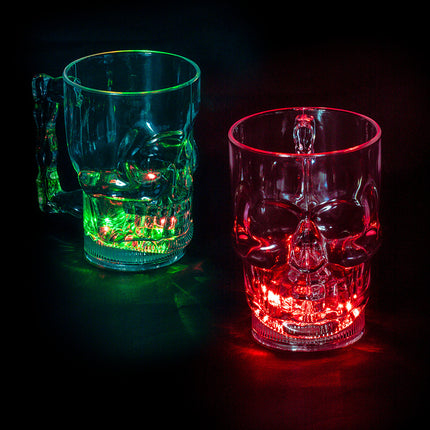 Crâne de verre illuminant Halloween 400ml