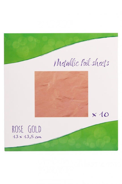 Feuilles d'aluminium PXP or rose par 10