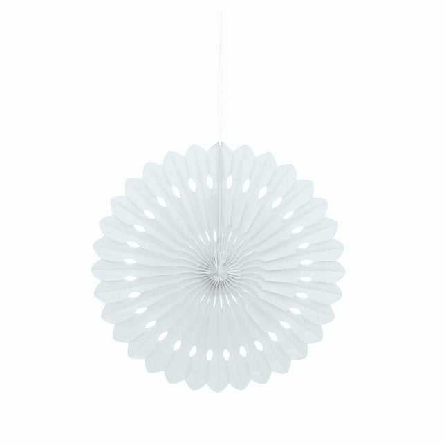 Eventail en papier blanc 40cm