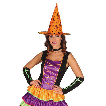 Chapeau de sorcière d'Halloween Orange