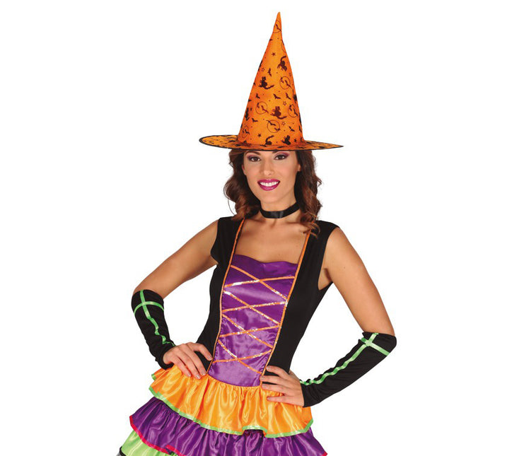 Chapeau de sorcière d'Halloween Orange