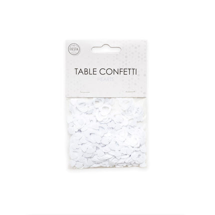 Confetti de table Cœurs ouverts Blanc