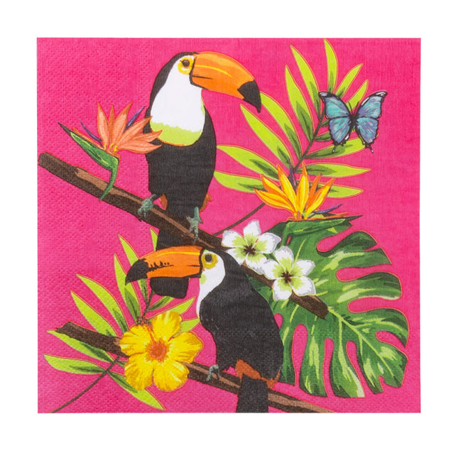 Serviettes de table Papier Toucan 33cm