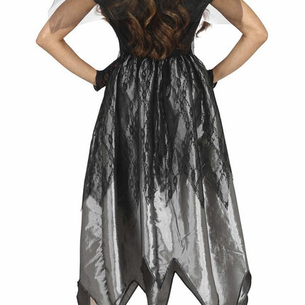 Costume d'Halloween de la mariée fantôme Dames Noir