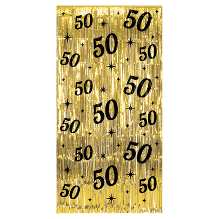 Rideau de porte 50 ans or noir