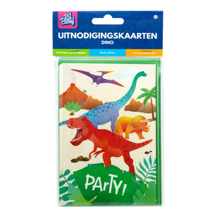 Invitations Dino 6pcs