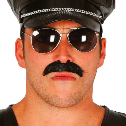 Moustache noire autocollante
