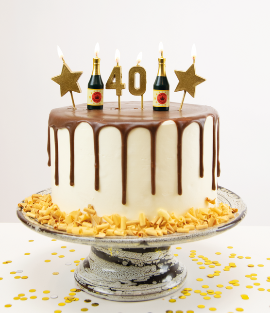Bougies 40 ans Champagne 17.5cm