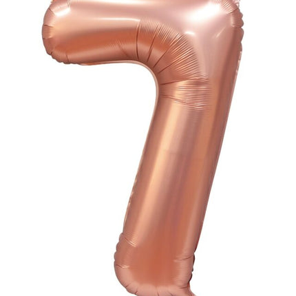 Ballon à figures en or rose 7 ans Gloss 86cm