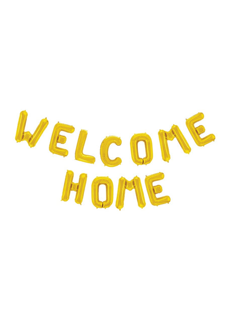 Jeu de ballons à lettres Welcome Home Gold