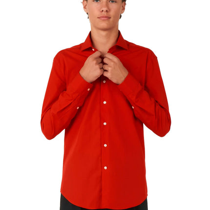 Chemise rouge Garçon Adolescent <tc>OppoSuits</tc>