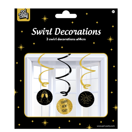 Décoration suspendue Bonne année ! 14cm 3pcs