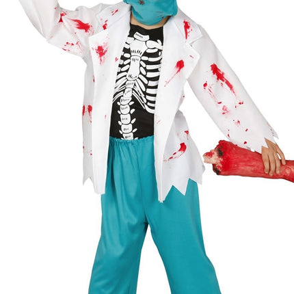 Costume d'Halloween docteur enfant zombie