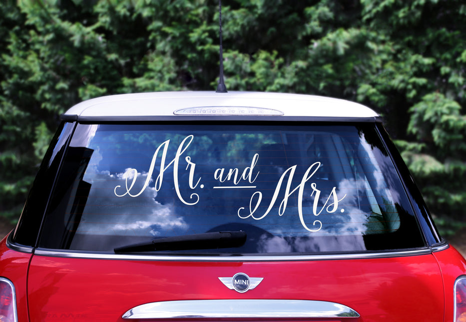 Autocollant de mariage Mr, et Mrs, 3pcs.