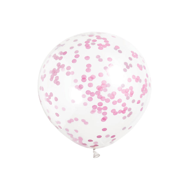 Ballons Confetti Rose 40cm 6pcs