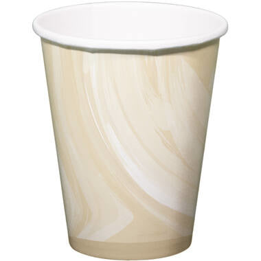Gobelets Beige Marbre 250ml 6pcs