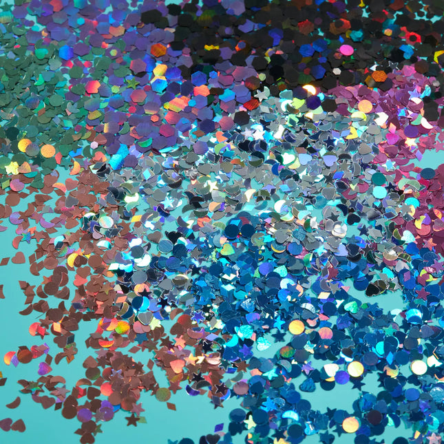 Moon Glitter Paillettes holographiques Formes or 3g