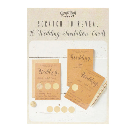 Invitations de mariage beige 15cm 10pcs