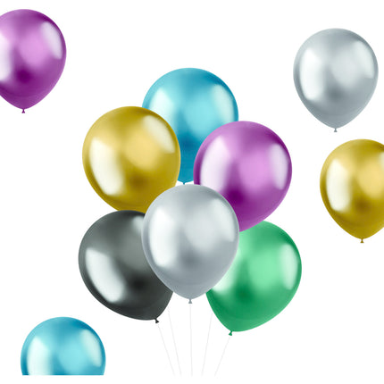 Ballons de couleur chromés 33cm 10pcs