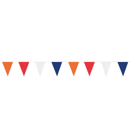 Ligne de drapeau orange-rouge-blanc-bleu 10m