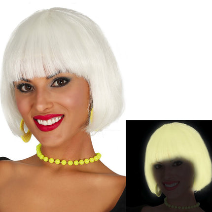 Perruque d'Halloween Bob Glow In The Dark