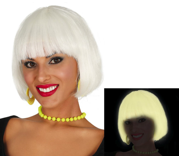 Perruque d'Halloween Bob Glow In The Dark