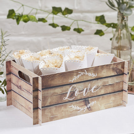 Boîte à cartes Love Wood 30cm