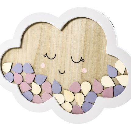 Livre d'or en bois Nuage 43cm
