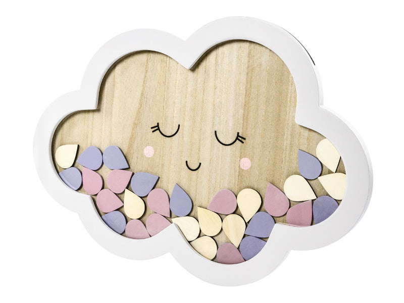 Livre d'or en bois Nuage 43cm