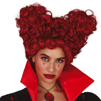 Perruque cœur rouge