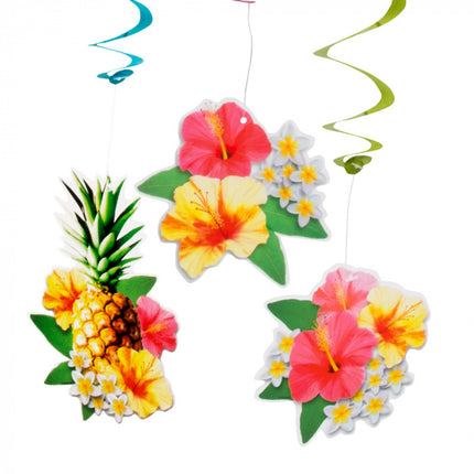 Décoration suspendue Hawaii 60cm 3pcs