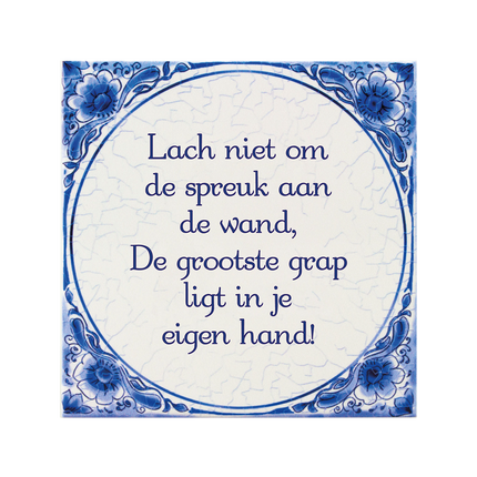 Carreau bleu de Delft Biggest Joke 14.5cm