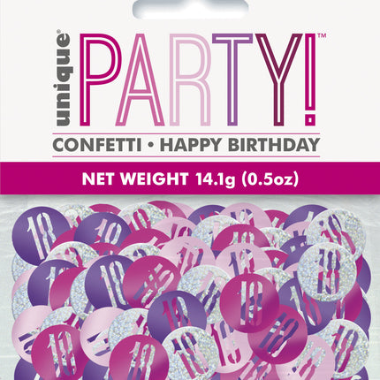 Confetti de table 18 ans rose 14gr