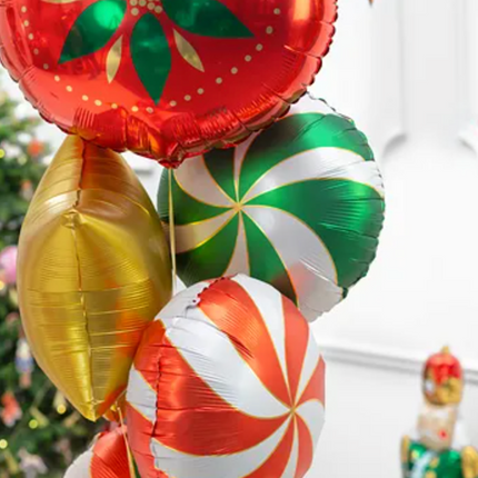 Ballon à l'hélium boule de Noël vide 45cm