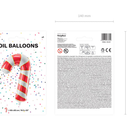 Ballon à l'hélium Bâton Acide Rouge Vide 82cm