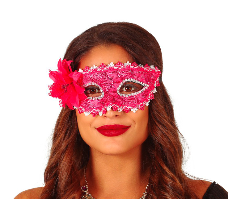 Masque à fleurs Fuchsia
