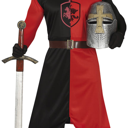 Costume de chevalier Bleu Rouge Hommes