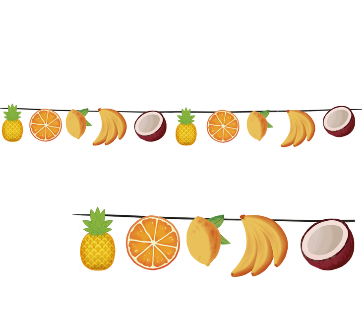 Guirlande de fruits exotiques 3m