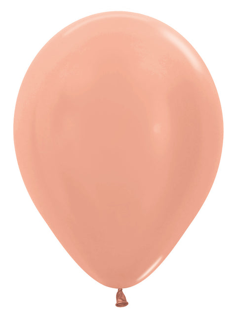 Ballons de baudruche Metallic Rose Gold 30cm 12pcs