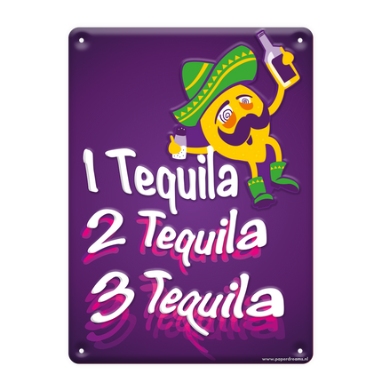 Assiette en métal Boisson Tequila