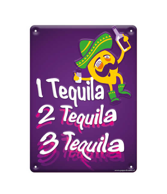 Assiette en métal Boisson Tequila