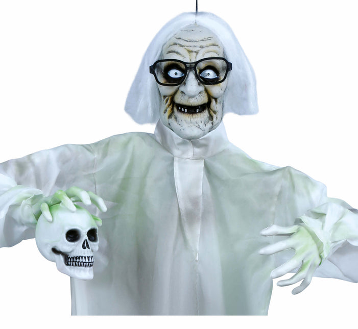 Décoration d'Halloween suspendue Docteur avec son et lumière 1.5m