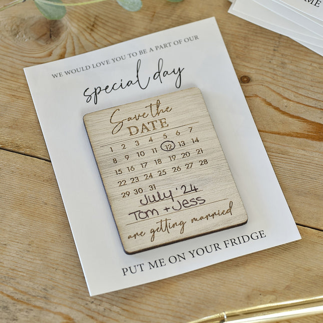 Invitations de mariage en bois 10pcs