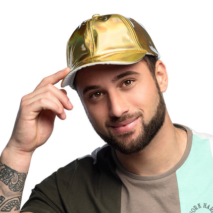 Casquette Holographique Or Ajustable 26cm