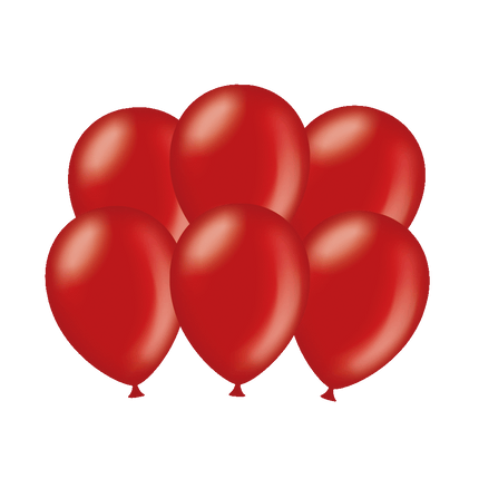 Ballons rouges métallisés 30cm 6pcs