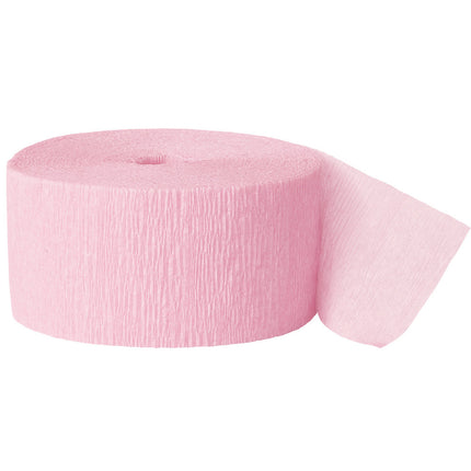 Guirlande en crêpe rose clair 24m