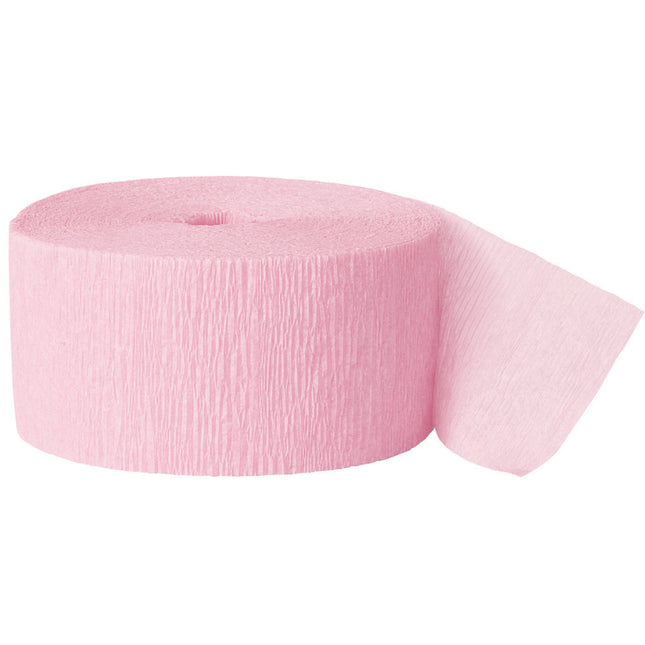 Guirlande en crêpe rose clair 24m