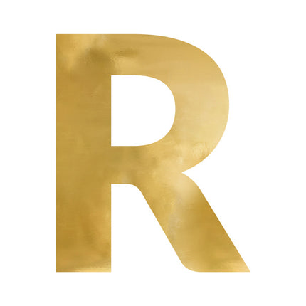 Miroir lettre R Or 60cm