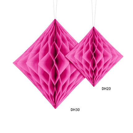 Nid d'abeille Diamant Fuchsia Carré 30cm